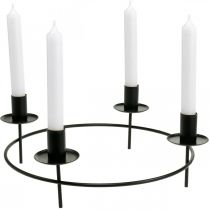 Artículo Vela anillo velas de barra portavelas negro Ø28cm H11cm