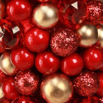 Artículo Corona de Adviento corona de bolas de oro rojo Navidad Ø33cm