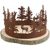Ciervo Deco Bosque Pátina Deco Árbol Corteza Natural Ø25-27cm