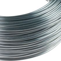 Artículo Alambre de aluminio de 2 mm, alambre para joyería plateado, 118 m, 1 kg