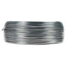 Artículo Alambre de aluminio de 2 mm, alambre para joyería plateado, 118 m, 1 kg