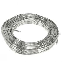 Artículo Alambre de aluminio plateado brillante alambre artesanal alambre decorativo Ø5mm 1kg