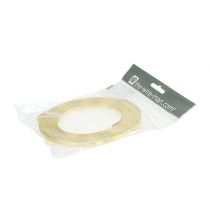 Artículo Alambre plano de aluminio, dorado, 5mm x 10m, para arreglos florales y decoraciones