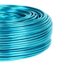 Artículo Alambre de aluminio Ø2mm, 500g, 60m, turquesa - Alambre artesanal flexible para floristería y creaciones DIY