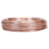 Artículo Alambre de aluminio de 2 mm, 60 m, 500 g, color oro rosa: alambre flexible para joyería, manualidades, decoración y floristería.
