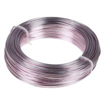 Artículo Alambre de aluminio Ø2mm alambre decorativo rosa redondo 480g