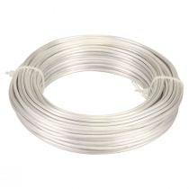 Artículo Alambre de aluminio alambre de aluminio 3mm alambre de joyería blanco-plata mate 500g