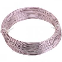 Artículo Alambre de aluminio Ø1mm alambre decorativo rosa redondo 120g