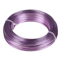 Alambre de aluminio violeta Ø2mm alambre para joyería lavanda redondo 500g 60m