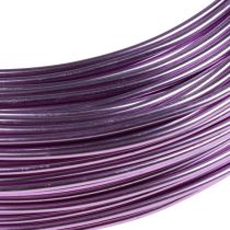 Artículo Alambre de aluminio morado, 2 mm, para joyería y decoración, alambre artesanal color lavanda, 500 g - 60 m