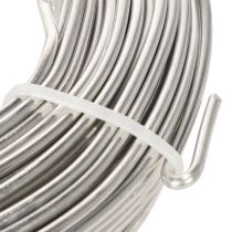 Artículo Alambre de aluminio, plateado, 3 mm, alambre para manualidades para proyectos creativos, 1 kg