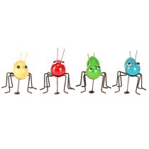 Artículo Figuras de metal decorativas de hormigas con imán 11×8,5×10cm 4 uds