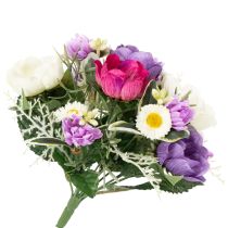 Artículo Ramo de flores artificiales de anémonas, decoración primaveral, versátil en un diseño moderno, 26cm