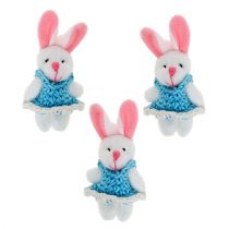 Artículo Colgante Bunny 5,5cm Azul 9pcs