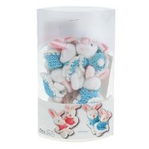 Artículo Colgante Bunny 5,5cm Azul 9pcs