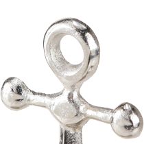 Artículo Ancla de metal sobre base de madera Color plata A21cm