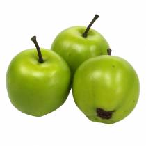 Fruta decorativa mini manzana artificial verde 4,5cm 24ud