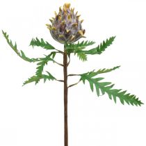 Deco alcachofa púrpura planta artificial decoración de otoño Ø7.5cm H42cm