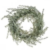 Corona de espárragos artificiales blanco, gris Corona decorativa de espárragos Ø20cm