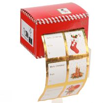 Artículo Pegatinas navideñas, pegatinas para regalos, etiquetas, 5,5 cm, 60 unidades