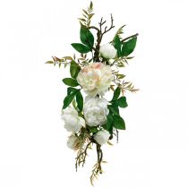 Artículo Adorno de peonía, decoración de mesa, rama de Paeonia blanca L60cm
