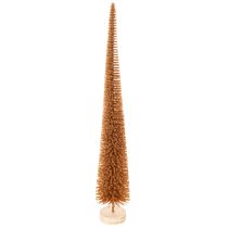 Artículo Adorno artificial para árbol de Navidad, delgado, con base de madera, 40 cm, 3 piezas
