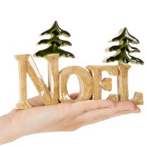 Artículo Soporte para decoración navideña Noel con dos abetos de 18 cm.