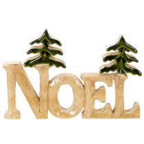 Artículo Soporte para decoración navideña Noel con dos abetos de 18 cm.