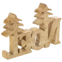 Artículo Soporte para decoración navideña Noel con dos abetos de 18 cm.