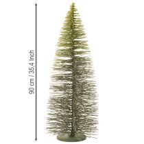 Artículo Árbol de Navidad artificial verde con soporte para decoración de mesa, 90 cm.