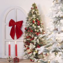 Artículo Árbol de Navidad artificial verde con soporte para decoración de mesa, 90 cm.