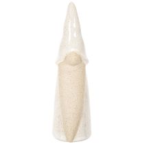 Artículo Figura decorativa de gnomo, cerámica ligera, estilo escandinavo, 18 cm, 3 piezas