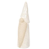 Artículo Figura decorativa de gnomo, cerámica ligera, estilo escandinavo, 18 cm, 3 piezas