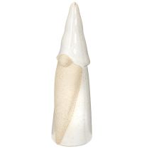 Artículo Figura decorativa de gnomo de pie, decoración navideña, cerámica, 22 cm.