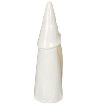 Artículo Figura decorativa de gnomo de pie, decoración navideña, cerámica, 22 cm.