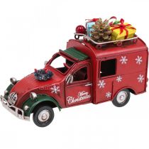 Artículo Coche de decoración navideña Coche navideño vintage rojo L17cm