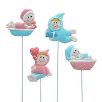 Artículo Baby deco enchufe rosa, azul 5cm L25cm 4pcs