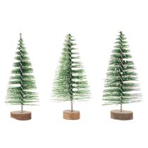 Artículo Mini árboles de Navidad artificiales como decoración de mesa para Navidad, cubiertos de nieve, 6 cm, 12 unidades