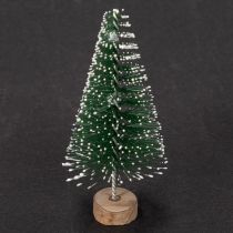 Artículo Mini árboles de Navidad artificiales como decoración de mesa para Navidad, cubiertos de nieve, 6 cm, 12 unidades