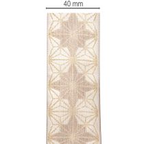 Artículo Cinta decorativa con estrellas, cinta de regalo con borde dimensionalmente estable, 40 mm de ancho, 20 m de largo.