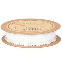 Artículo Cinta decorativa blanca con corazones para ideas creativas de manualidades, 20 mm x 15 m