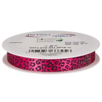 Artículo Cinta decorativa con estampado de leopardo, rosa, 15 mm x 18 m