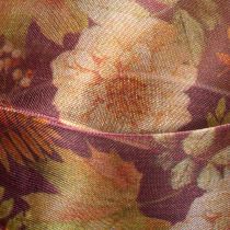 Artículo Cinta de regalo en colores otoñales, cinta de organza con estampado floral, 40 mm, 15 m