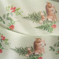 Artículo Cinta decorativa con motivos de ciervos, bosque y flores, 40 mm x 15 m