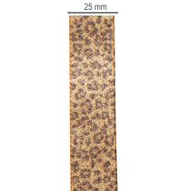 Artículo Cinta de regalo con estampado de leopardo para decoración creativa y arreglos florales, 25 mm x 20 m