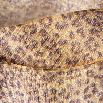 Artículo Cinta de regalo con estampado de leopardo para decoración creativa y arreglos florales, 25 mm x 20 m