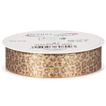 Artículo Cinta de regalo con estampado de leopardo para decoración creativa y arreglos florales, 25 mm x 20 m