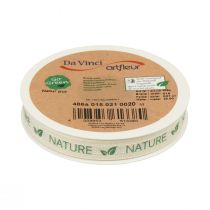 Artículo Cinta de regalo cinta decorativa algodón crema naturaleza 15mm 20m