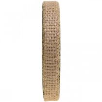 Cinta decorativa yute rosa, cinta de yute natural 12mm para decorar 10m