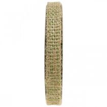 Cinta decorativa yute verde naturaleza 12mm Cinta de yute colorida decoración de yute 10m